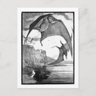 Alice B. Woodward: Pteranodon Art Postcard Postkarte