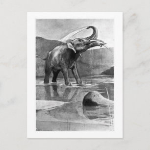 Alice B. Woodward: Tetrabelodon art postcard Postkarte