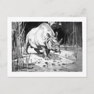 Alice B. Woodward: Titanotherium Art Postcard Postkarte