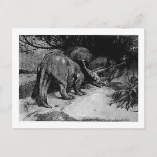Alice B. Woodward: Triceratops Art Postkarte