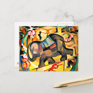 Alice Bailly - The Elephant, Fine Art Malerei Postkarte