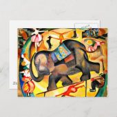 Alice Bailly - The Elephant, Fine Art Malerei Postkarte (Vorne/Hinten)