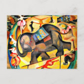 Alice Bailly - The Elephant, Fine Art Malerei Postkarte (Vorderseite)