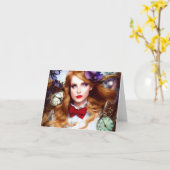 Alice Behalte Time AI generierte Kunst-jede Anläss Karte (Gelbe Blume)