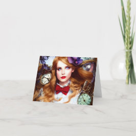Alice Behalte Time AI generierte Kunst-jede Anläss Karte