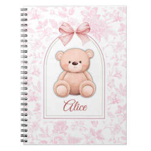 Alice   Benutzerdefiniertes rosa Teddy-Bär-Kinderz Notizblock