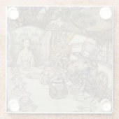 Alice Birthday UnGeburtstag Rabbit Hatter Party Glasuntersetzer (Rückseite)