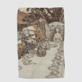 Alice Birthday UnGeburtstag Rabbit Hatter Party Golfhandtuch (Vorderseite)