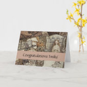 Alice Birthday UnGeburtstag Rabbit Hatter Party Karte (Gelbe Blume)