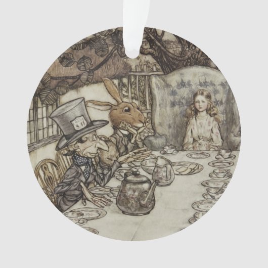 Alice Birthday UnGeburtstag Rabbit Hatter Party Ornament (Vorderseite)