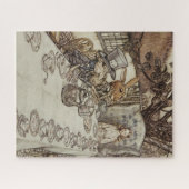 Alice Birthday UnGeburtstag Rabbit Hatter Party Puzzle (Horizontal)