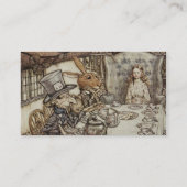 Alice Birthday UnGeburtstag Rabbit Hatter Party Visitenkarte (Rückseite)