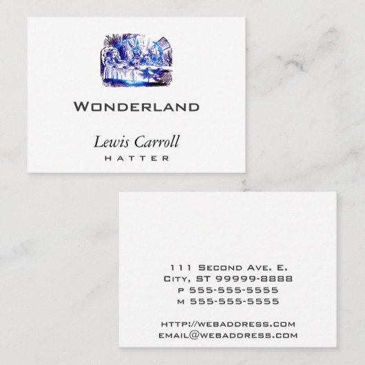 Alice-Blau-Nova Visitenkarte (Vorne/Hinten)