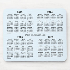 Alice Blue 4 Year Calendar by Janz 2023-2026 Mousepad