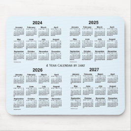 Alice Blue 4 Year Calendar by Janz 2024-2027 Mousepad