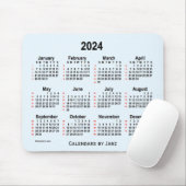 Alice Blue 52 Weeks Calendar von Janz 2024 Mousepad (Mit Mouse)