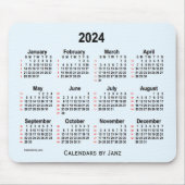Alice Blue 52 Weeks Calendar von Janz 2024 Mousepad (Vorne)
