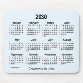 Alice Blue 52 Weeks Calendar von Janz 2030 Mousepad (Vorne)