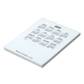 Alice Blue Calendar 2024 von Janz Small Notepad Notizblock (Rotiert)