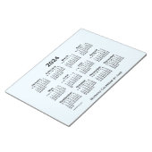 Alice Blue Calendar von Janz Large Notepad Notizblock (angewinkelt)