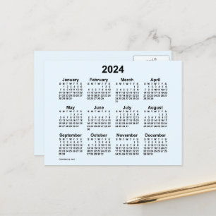 Alice Blue Calendar von Janz Postcard 2024 Postkarte