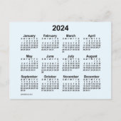 Alice Blue Calendar von Janz Postcard 2024 Postkarte (Vorderseite)