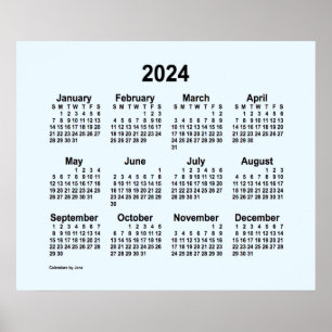 Alice Blue Calendar von Janz Print 2024 Poster