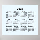 Alice Blue Calendar von Janz Print 2028 Poster (Vorne)