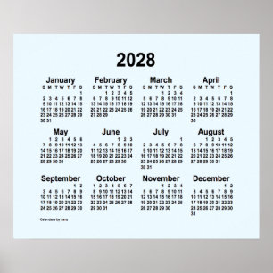 Alice Blue Calendar von Janz Print 2028 Poster
