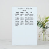 Alice Blue Calendar von Janz Stationery Briefpapier (Stehend Vorderseite)