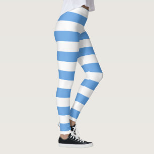 Alice Blue Large Stripes Leggings