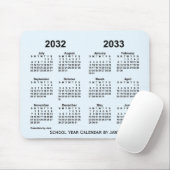 Alice Blue School Year Calendar by Janz 2032-2033 Mousepad (Mit Mouse)