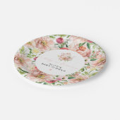 ALICE Blush Baby Brewing Shower Tee Party Pappteller (Schrägansicht)