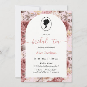 ALICE Blush Bloral Bridal Tee Party Brunch Dusche Einladung