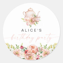ALICE Blush Bloral Geburtstag Tee Party Brunch Gef