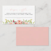 ALICE Blush Blumenfrühling Tee Party Windeln Raffl Platzkarte (Vorne/Hinten)