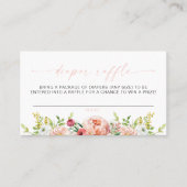 ALICE Blush Blumenfrühling Tee Party Windeln Raffl Platzkarte (Vorderseite)