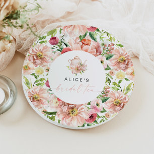 ALICE Blush Floral Brautparty-Teeparty-Brunch  Pappteller