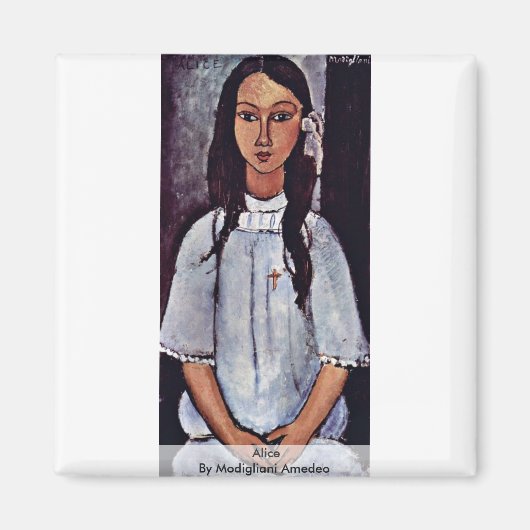 Alice by Modigliani Amedeo Magnet (Vorne)
