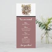 Alice Carnivale Style (Gold Version) Einladung (Stehend Vorderseite)