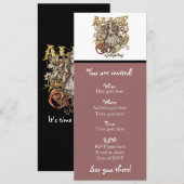 Alice Carnivale Style (Gold Version) Einladung (Vorne/Hinten)
