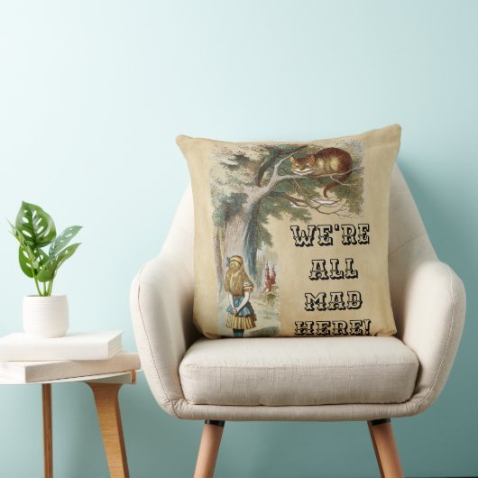 Alice - Cheshire Cat 1890 - WE'RE ALL MAD HERE! Kissen (Stuhl )