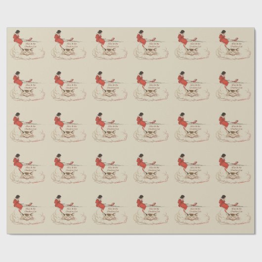 Alice Cheshire Cat Geschenkpapier (Flach)