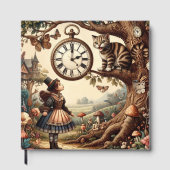 Alice & Cheshire Cat: Whimsical Wonderland Fantasy Gästebuch (Vorderseite)