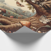 Alice & Cheshire Cat: Whimsical Wonderland Fantasy Geschenkpapier (Ecke)