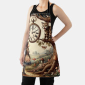 Alice & Cheshire Cat: Whimsical Wonderland Fantasy Schürze (InSitu)