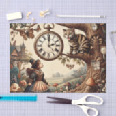 Alice & Cheshire Cat: Whimsical Wonderland Fantasy Seidenpapier (Handwerk)