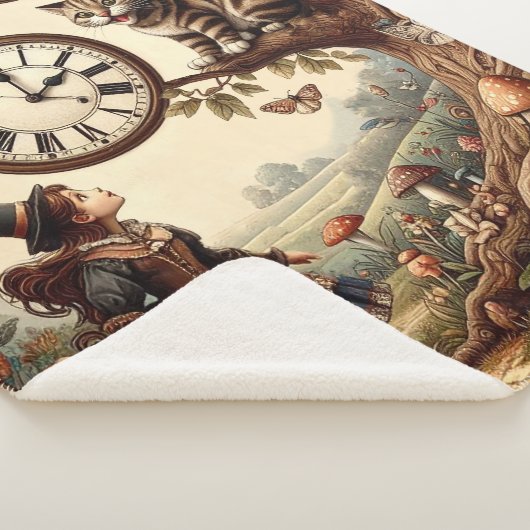 Alice & Cheshire Cat: Whimsical Wonderland Fantasy Sherpadecke (3/4)