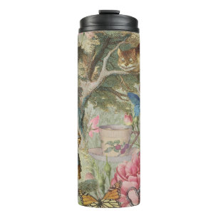 Alice Cheshire Cat Wonderland Baumgarten Thermosbecher