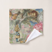 Alice Cheshire Cat Wonderland Tree Garden Badhandtuch Set (Waschlappen)